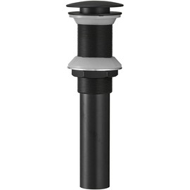 Bathfinesse Bathroom Sink Drain Vessel Sink Pop Up Drain Without Overflow Black Commercial Vanity,Brass Metal Fits Standard Bathroom Sink Hole 1-1/2" to 1-3/4"