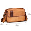 IVTG Genuine Leather Messenger Bag for Men Crossbody Shoulder Bag