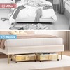 Under Bed Storage with Wheels-Large Bamboo Underbed storage Containers with
