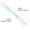 21st Birthday Sash, White Satin Soft Sashes with Blue Foil