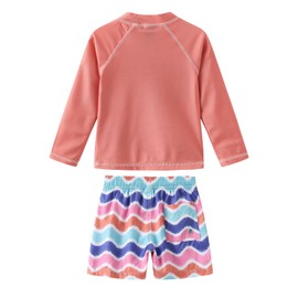 Toddler Boys Swim Set Long Sleeve Rash Guard Set for Baby Boys Two Piece Bathing Suits Swimwear Beach Surfboards 3T