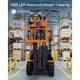 1200lbs Forklift Safety Cage with 4 Wheels, Heavy Duty Collapsible 36" x 36" Steel Man Basket for Aerial Work & Lifting Loader