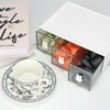 QWORK® Stackable Tea Organiser 23 x 17 x 8 cm