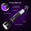 Consciot 2 Pack UV Flashlight Black Light, 51 LED 395nm