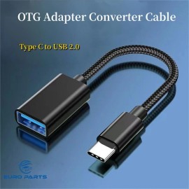 Unbranded OTG Adapter Converter Cable USB-C 3.1 Type C Male to USB 2.0 Type A Female - Silver