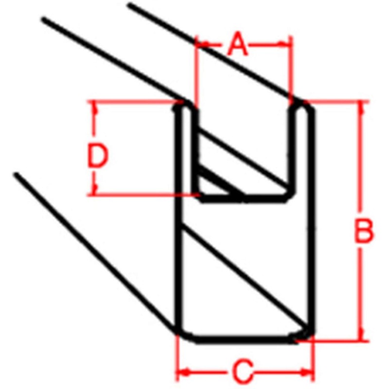 U Zinc - 3/8" - 6ft Zinc Came (Cut Into