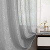 TERLYTEX Extra Long Silver Sheer Curtains 120 Inches Long, 2