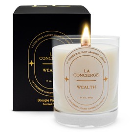 La Concierge Luxury Aromatic Amber, Bergamot, Patchouli, Vanilla Candle, Gifts for Men and Women, Relaxation, Best Candles for Home, Handpoured Premium Soy Candles, Highly Scented