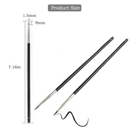 6 Pcs Eyeliner Brushes Fine Point Thin Portable Eye Gel Foundation Brush Water Activated Graphic Cosmetic Liner Wands for Eyes Makeup Tools