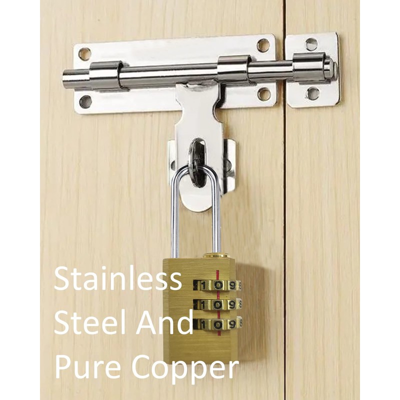 Combination padlock, suitcase lock, 4 digits, weatherproof, time lock, locker