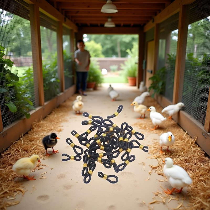 50Pcs Black Adjustable Chicken Leg Bands - Baby Chick Splay
