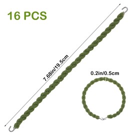 Wanmu Military Elastic Boot Straps, 16 Pcs Boot Blousers Military, Boot Hooks, Military Grade Pant Leg Straps, Blousing Straps Military with Metal Hooks for Army, Navy, Marines, Air Force (Army Green)