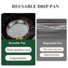 Dallden Stainless Steel Heavy Duty Drip Pan - 12.5" Round