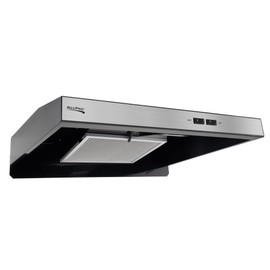 RecPro RV Stove Range Hood Vent | 22" Stainless | Low Profile | 12V | Charcoal Filter