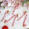 DERAYEE 6 PCS Christmas Glitter Candy Cane Plastic Candy Cane