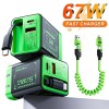 Unbranded 3-in-1 GaN Charger With Expandable 67W Maximum Fast Charging