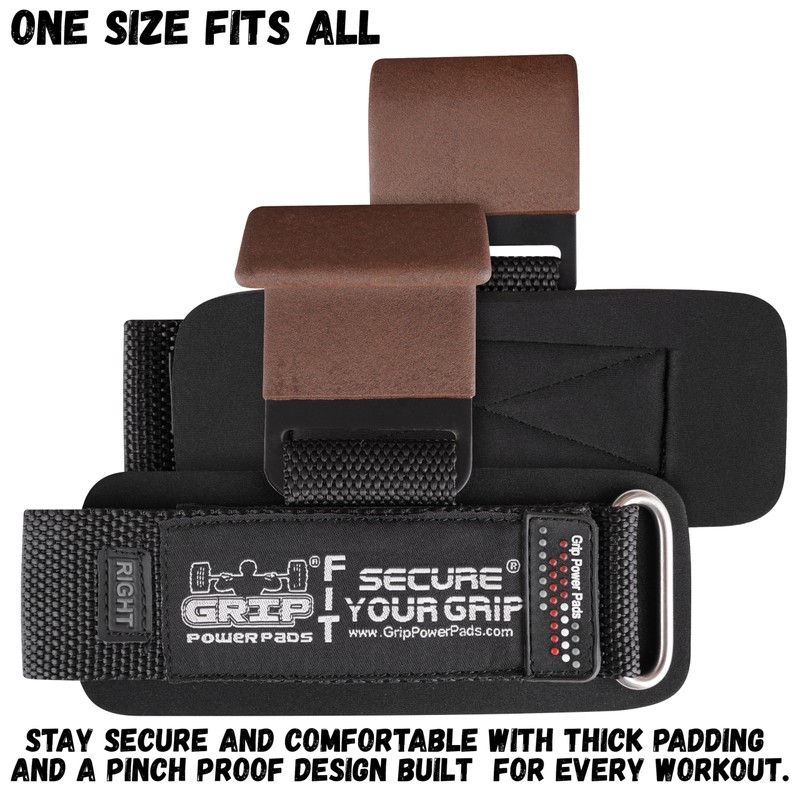 Heavy Duty PRO Metal Lifting Steel Hooks Power Weightlifting Set