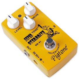 Pigtone PP-21 Super Overdrive Pedal de efectos de guitarra 9V DC True Bypass