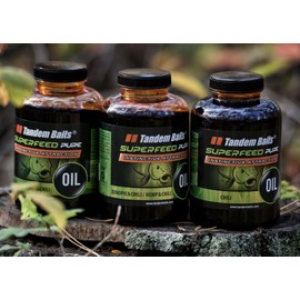 Tandem Baits SuperFeed Pure Fish Oil Fish & Garlic Intense Aroma Carp Fishing Boilies Carp Fishing Bait Carp Bait Carp Fishing Accessories for Monster Fish 500 ml
