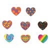Funky Heart Tattoos (8 Tattoos, 8 Styles; 1.5" x 2"