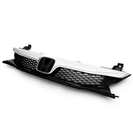 G-PLUS Bumper Upper Grill Grille Chrome Trim Compatible with Hon.da Civic Sedan 2009 2010 2011 Front Bumper Chrome Trim Insert Grill Replace HO1200198 71121SNAA50