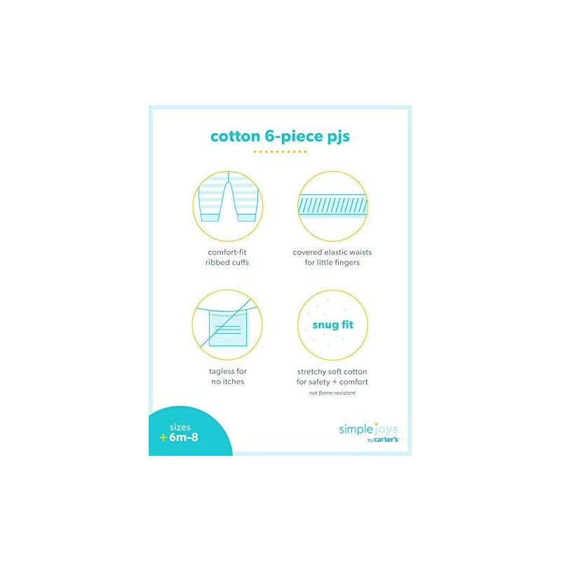 Simple Joys by Carter's - Conjunto de pijama de algodón