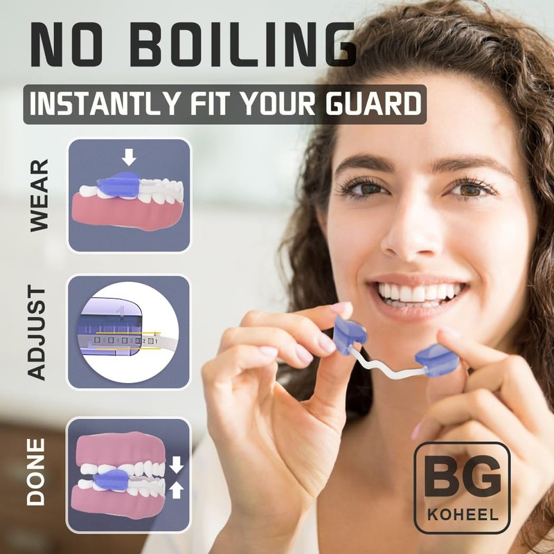 KOHEEL BG Adjustable Night Guard for Teeth Grinding, No-Boil Dental