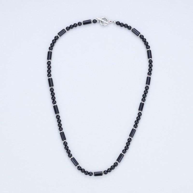 GAVU Onyx Tiger Eye Power Stone Necklace, Men's, 55 cm,