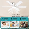 iacaf 52inch White Ceiling Fans with Lights and Remote/App Control,