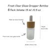 BEECO GIF2U Frosted Glass Dropper Bottles 15ml/0.5 oz 6 PACK,Essential