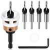 6-Piece Countersink Wood Drill Bit with Countersink Drill Bit with