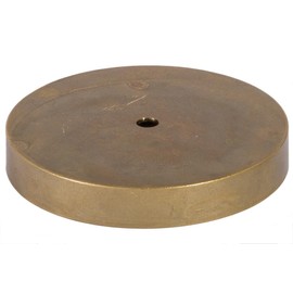 B&P Lamp® Round Unfinished Cast Brass Lamp Base, 4 Inch Diameter