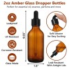 Keywing 36Pack 2oz Dark Amber Dropper Bottles - 60ml Tincture