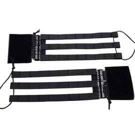 Aekvinks Tactical MOLLE Vest Quick Release Cummerbund Plate Carrier Buckle Skeletal Mesh Cummerbund Mounting Strap Side Belt for JPC XPC AVS NCPC CPC 6094 419 420 Vest(Black Set)