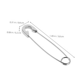 PACKOVE 2pcs Titanium Earrings for Women Giant Safety Pin Earrings Heavy Duty Rock Style Studs for Women Men Fashion Jewelry