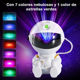 Astronauta Proyector de Estrellas y Galaxias, Proyector de Galaxias y Estrellas, 8 Nebulosas y 360° Ajustable, Proyector Astronauta Control Remoto, Luces Estrelladas de Nebulosa para Salón, Dormitorio