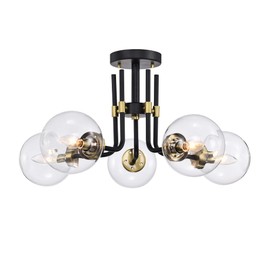 Warehouse of Tiffany Laruda Semi Flush Mount Ceiling Light Modern-Sputnik Style Silver Finish 3-Light