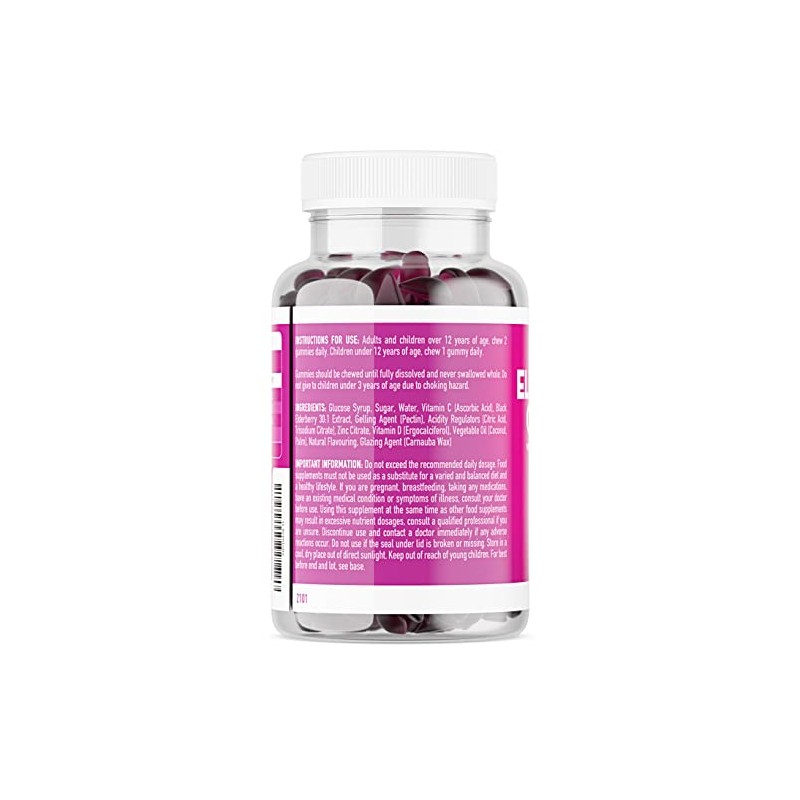 Elderberry Gummies with Zinc, Vitamin C & Vitamin D -