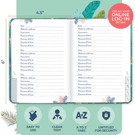 Boxclever Press Password Book. Never Forget a Password Again! Easy to Use Internet Password Book with Alphabetical Tabs for All Your Login Details. Untitled Password Book Small 11 x 15.5cm