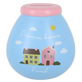 Pot Of Dreams Limited Edition of Money Boxes from Dogs & Cats to Home & Tree of Life - SMASH to open savings bank (Home Fund), 14cm x 14cm x 14cm (K92530)