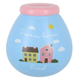 Pot Of Dreams Limited Edition of Money Boxes from Dogs & Cats to Home & Tree of Life - SMASH to open savings bank (Home Fund), 14cm x 14cm x 14cm (K92530)