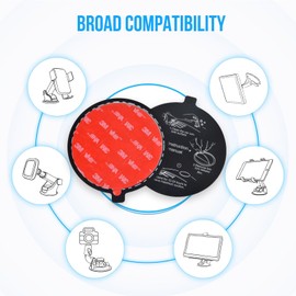 UAYESOK Suction Cup Mounting Disk Dashboard Windshield Pad Mounting Plate for Car Phone Holder Handheld Radio Mount, 78mm Strong Adhesive Disc for Dash Camera, GPS, Tablet (2 Packs)