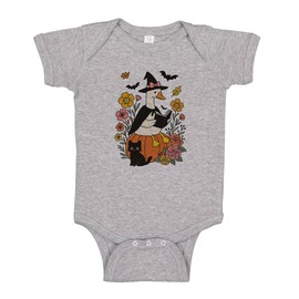 TATY Kids Goose Witch Read Book Baby Infant One Piece Bodysuit Newborn Heather Grey