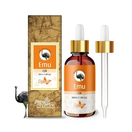 Crysalis Emu (Dromaius Novaehollandiae) Oil|100% Pure & Natural Undiluted Essential Oil Organic Standard for Skin & Hair Care|for Face & Skin| Improves Hair Texture & Smoothness - 50ML with Dropper