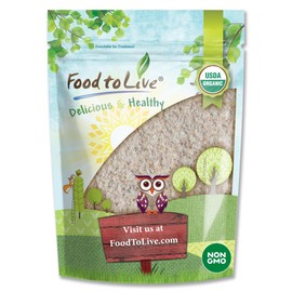Food to Live - Organic Einkorn Whole Wheat Flour, 2 Pounds – Finely Milled Non-GMO Ancient Whole Grain Farro Piccolo. Great for Baking. Kosher.