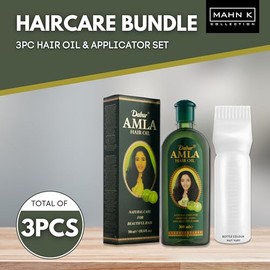 Amla Hair Oil Bundle – Growth Oil 300ml & Mahn K Collection Oil Applicator Bottle | Indian Remedy for Hair Growth & Scalp Care | Hair Oils for Hair Growth & Nourishment