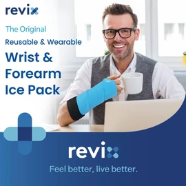 REVIX 24" Extra Long Wrist Ice Pack Wrap for Discomfort Reducing, Reusable Gel Ice Pack for Hand and Forearm, Hot & Cold Compress, Extended Coverage, Enhancing Comfort and Soothing Fatigue