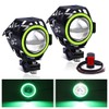 Aoling Motorcycle Fog Light 12V 24V Green Flashing Headlight Auxiliary