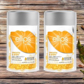 Ellipse Hair Essence Soft Moisture Supply Hair Vitamin Yellow Smooth Shiny with Aloe Vera Hair Oil 2 Pieces 50ml / 엘립스 헤어에센스 부드러움 수분공급 헤어비타민 옐로우 스무스 샤이니 위드 알로에베라 헤어오일 2개 50ml