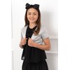 BlackButterfly Niñas Satín Corto Manga Torera Chaquetilla (Plata, 5-6 años)